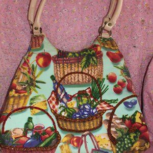 Prezzo Beaded Handbag Fruits Veggies & Baskets Novelty Bag